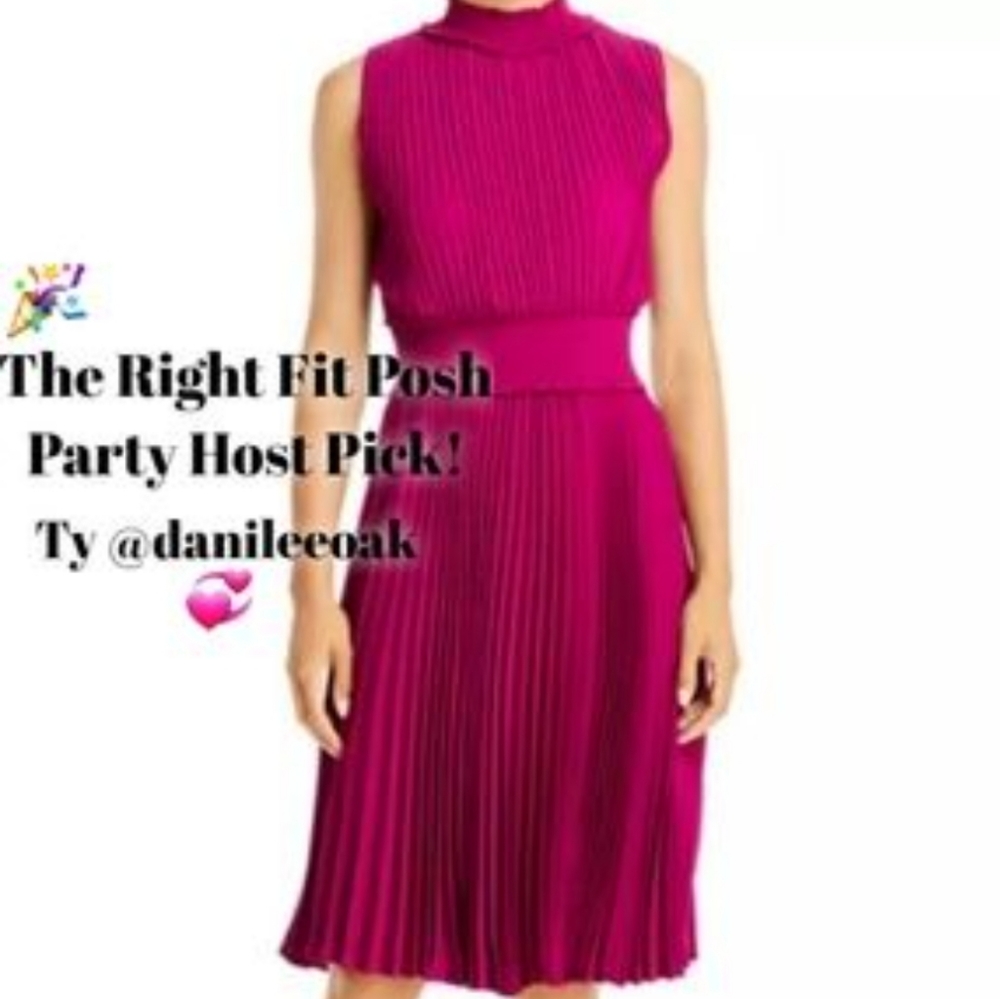 ⚜️Nanette Lepore Pleated Midi Dress, size 4